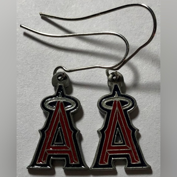 Los Angeles Angels Enameled Logo Earrings Official MLB - Picture 1 of 4